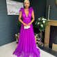 Bianca Occasion Tulle Maxi Dress Violet