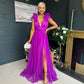 Bianca Occasion Tulle Maxi Dress Violet