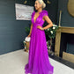 Bianca Occasion Tulle Maxi Dress Violet