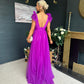 Bianca Occasion Tulle Maxi Dress Violet