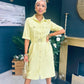 Gianna Midi Shirt Dress Yellow