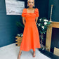 Pippa Detailed Occasion Dress Orange Pre Order 14 Mar