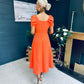 Pippa Detailed Occasion Dress Orange Pre Order 14 Mar