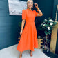 Phoebe Detailed Occasion Dress Orange