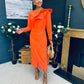 Regan Detailed Occasion Dress Orange