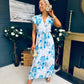 Eimear Printed Midi Dress Floral Blue