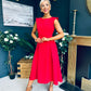 Gail Detailed Occasion Dress Red Pre Order 11 Mar