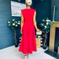 Gail Detailed Occasion Dress Red Pre Order 11 Mar