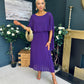 Doireann Cape Detail Occasion Dress Violet