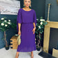 Doireann Cape Detail Occasion Dress Violet