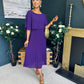 Doireann Cape Detail Occasion Dress Violet