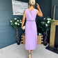 Rocco Pleated Midi Dress Lavender