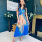 Naoise Pleated Midi Dress Blue