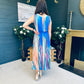 Naoise Pleated Midi Dress Blue