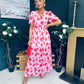 Jamie Banded Midi Dress Rouge