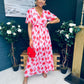 Jamie Banded Midi Dress Rouge