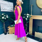 Roz Pearl Bow Detail Midi Dress Orchid