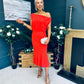 Ella One Shoulder Midi Dress Morange