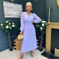 Blaire Banded Midi Dress Lavender