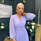 Blaire Banded Midi Dress Lavender