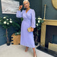 Blaire Banded Midi Dress Lavender