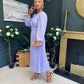 Blaire Banded Midi Dress Lavender