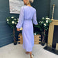 Blaire Banded Midi Dress Lavender