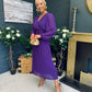 Blaire Banded Midi Dress Violet