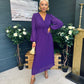 Blaire Banded Midi Dress Violet