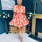 Daria Banded Mini Dress Amber
