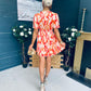 Daria Banded Mini Dress Amber