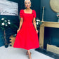Pippa Detailed Occasion Dress Red