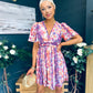 Daria Banded Mini Dress Purple