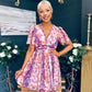 Daria Banded Mini Dress Purple