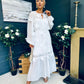 Enya Embellished Occasion Dress White