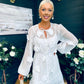 Enya Embellished Occasion Dress White