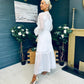 Enya Embellished Occasion Dress White
