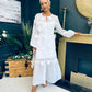 Enya Embellished Occasion Dress White