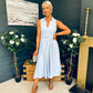 Ameya Sleeveless Detailed Midi Dress Sky Blue