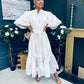Brodie Detailed Occasion Dress Cream