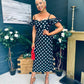 Janis Sweetheart Midi Dress Polka Black