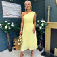 Robyn One Shoulder Midi Dress Yellow