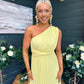 Robyn One Shoulder Midi Dress Yellow