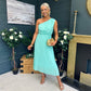 Robyn One Shoulder Midi Dress Pastel