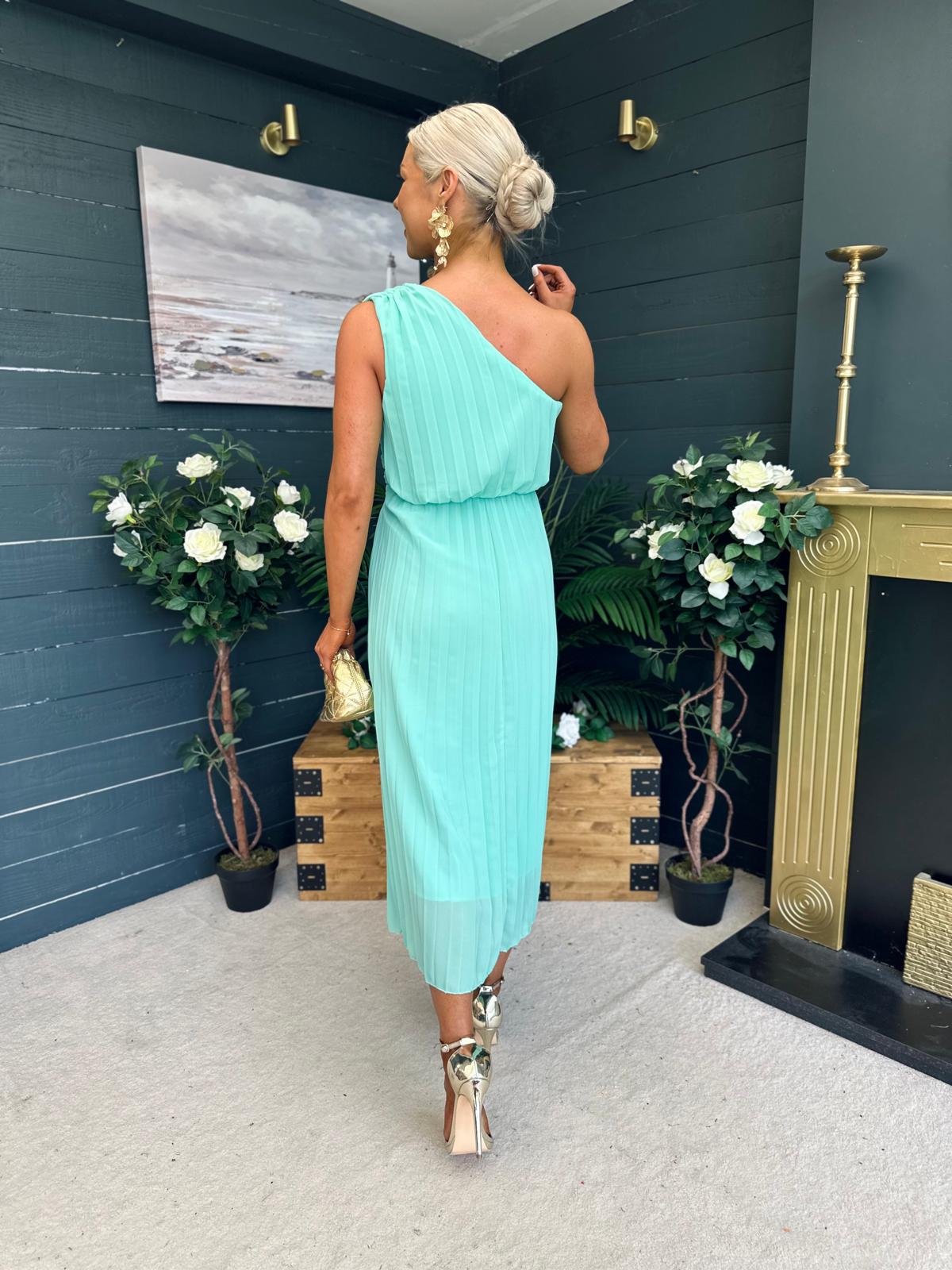 Robyn One Shoulder Midi Dress Pastel