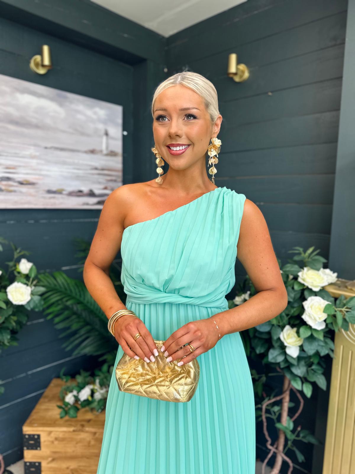 Robyn One Shoulder Midi Dress Pastel