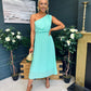 Robyn One Shoulder Midi Dress Pastel
