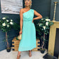 Robyn One Shoulder Midi Dress Pastel