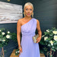 Robyn One Shoulder Midi Dress Lilac