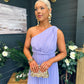 Robyn One Shoulder Midi Dress Lilac